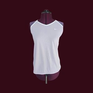 Nike Women's White V-Neck Tank Top